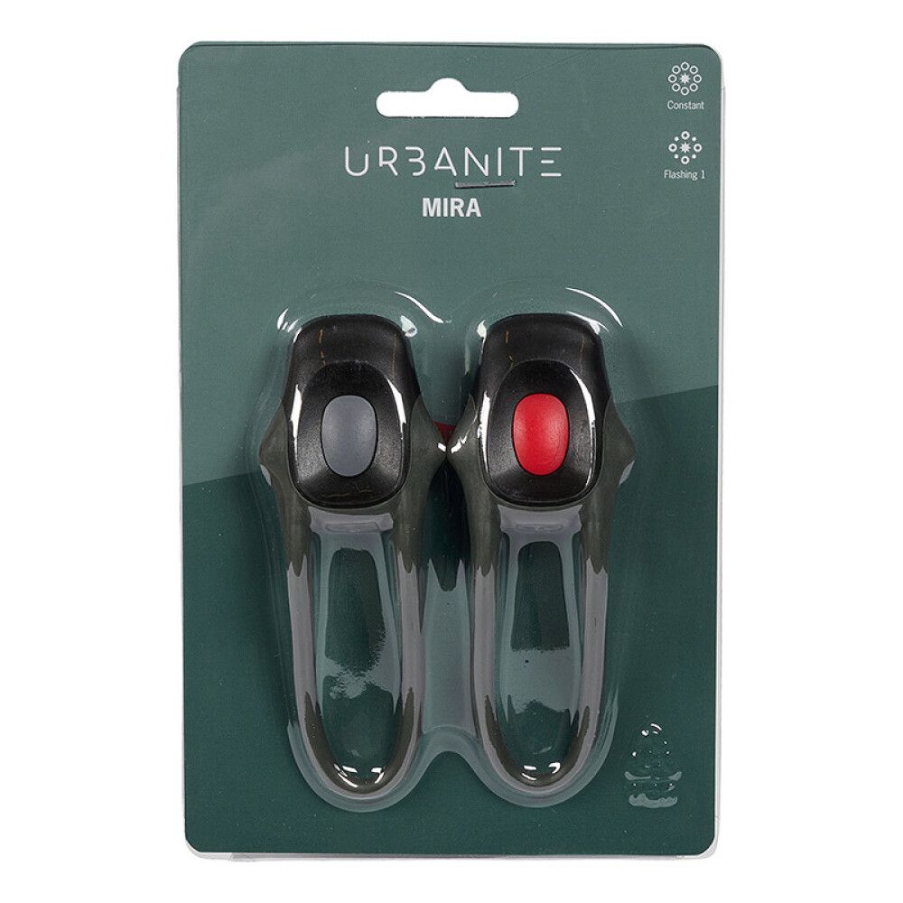 SYKKELLYS URBANITE SVART 2PK