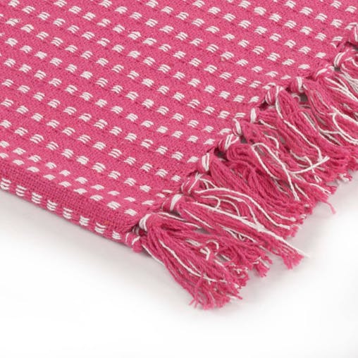 NNEVL Throw Cotton Squares 125x150 cm Pink