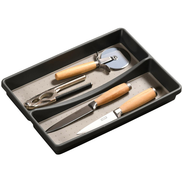 Organizer na sztućce nowoczesny 33x23 cm szary antypoślizgowy
