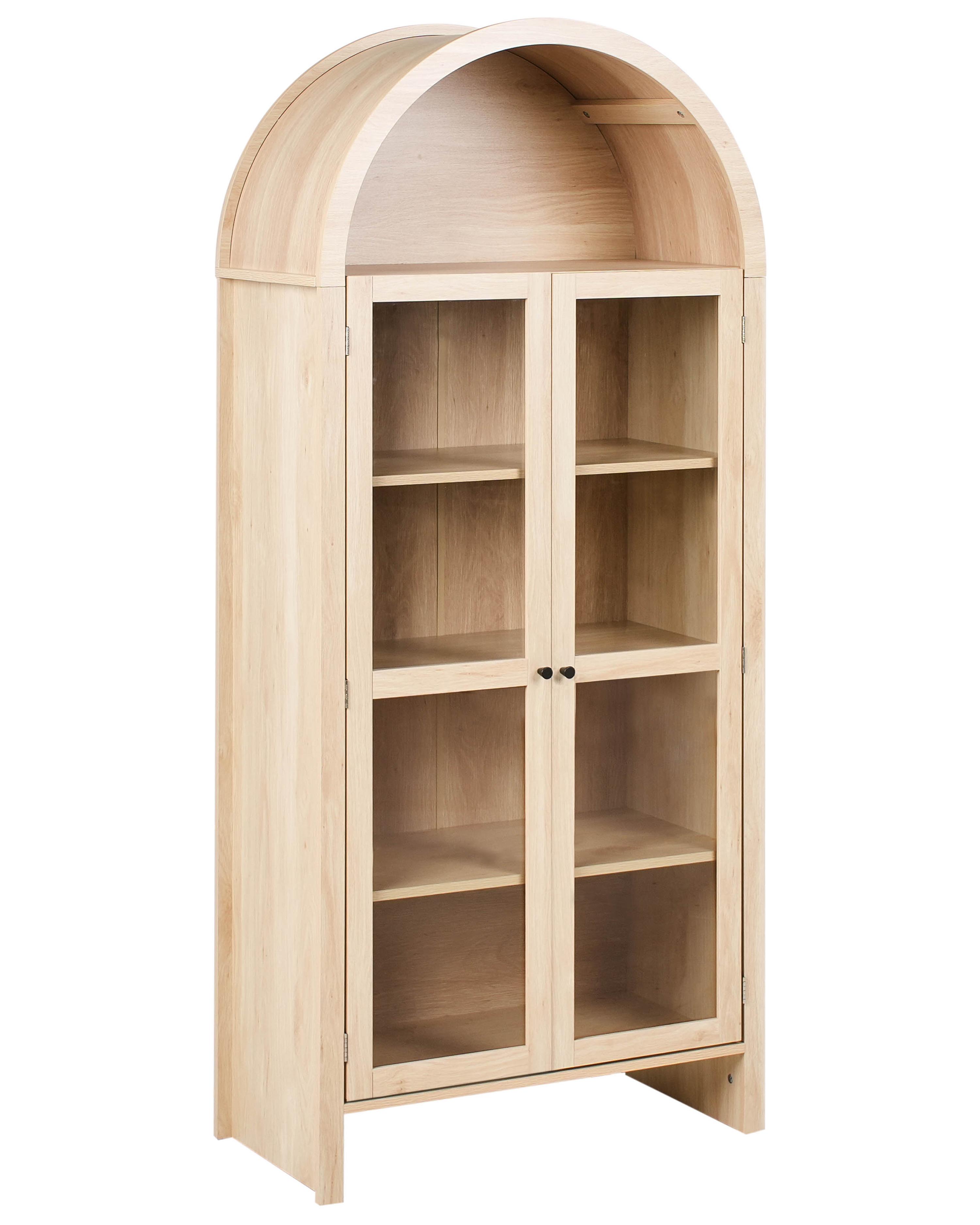 Glass Display Cabinet GLENWOOD 79 cm Light Brown