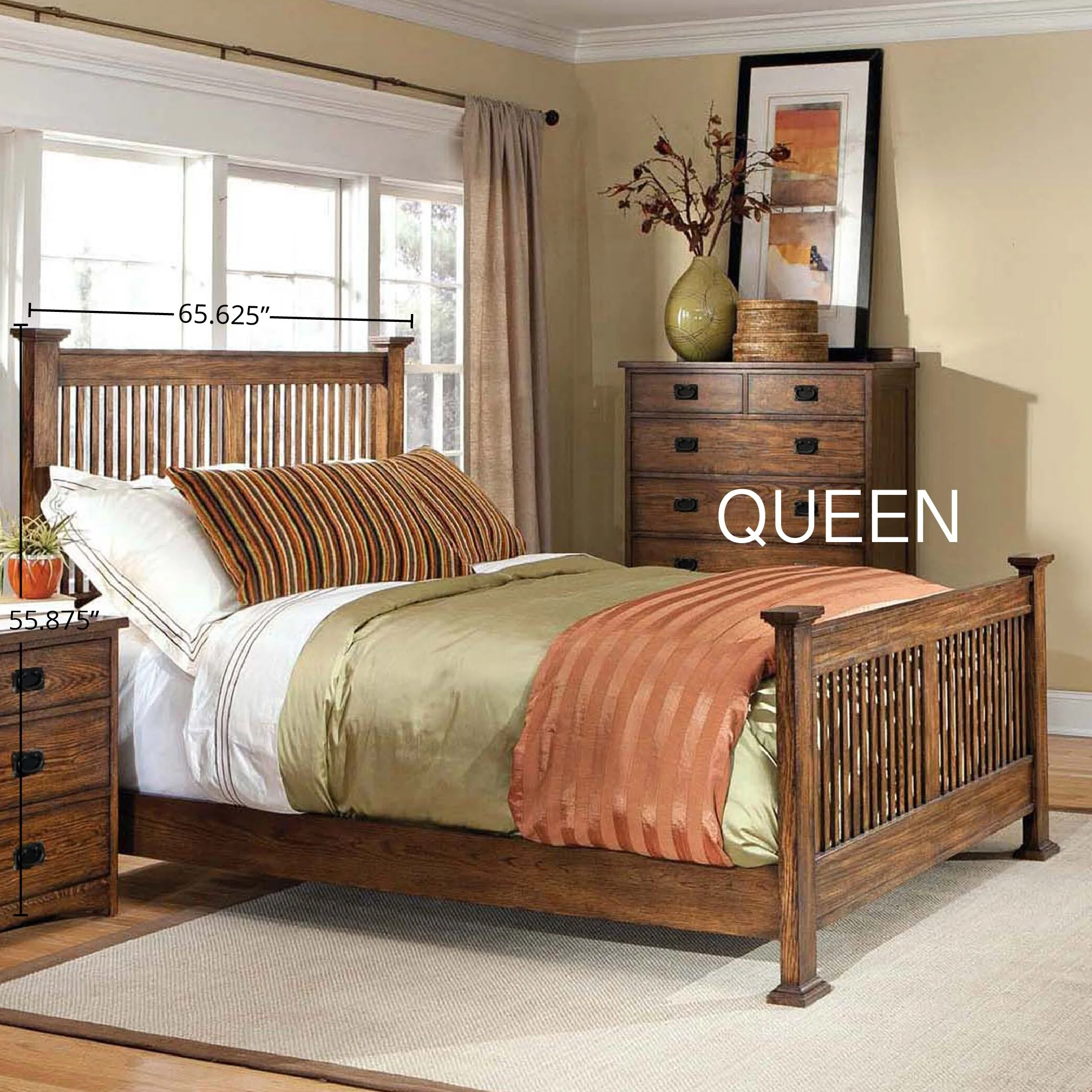 Oak Park Solid Wood Slat Headboard - (Headboard Only)