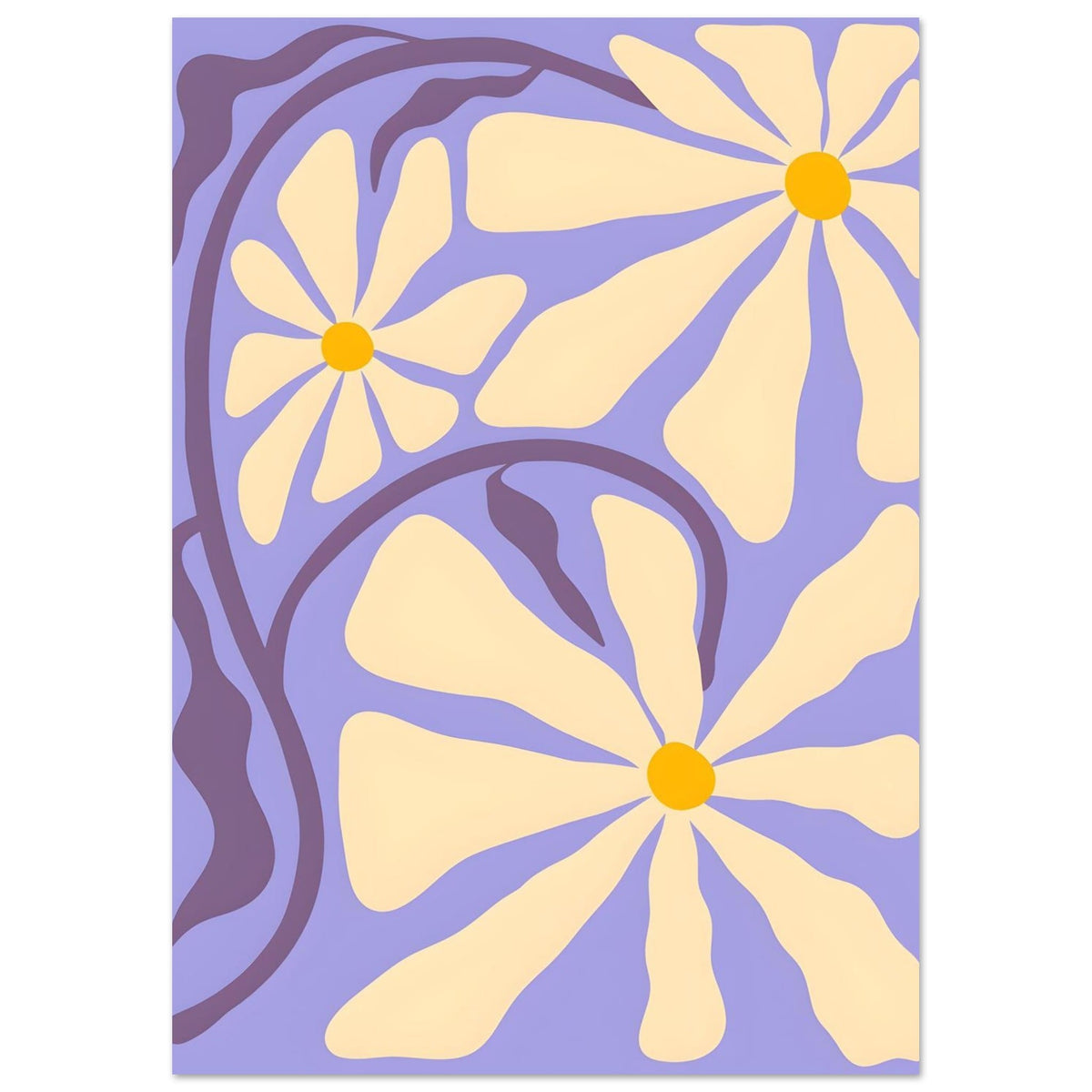 Artfulprints Poster Matisse – Essence of bloom  - A4 21x29.7 cm - Paars