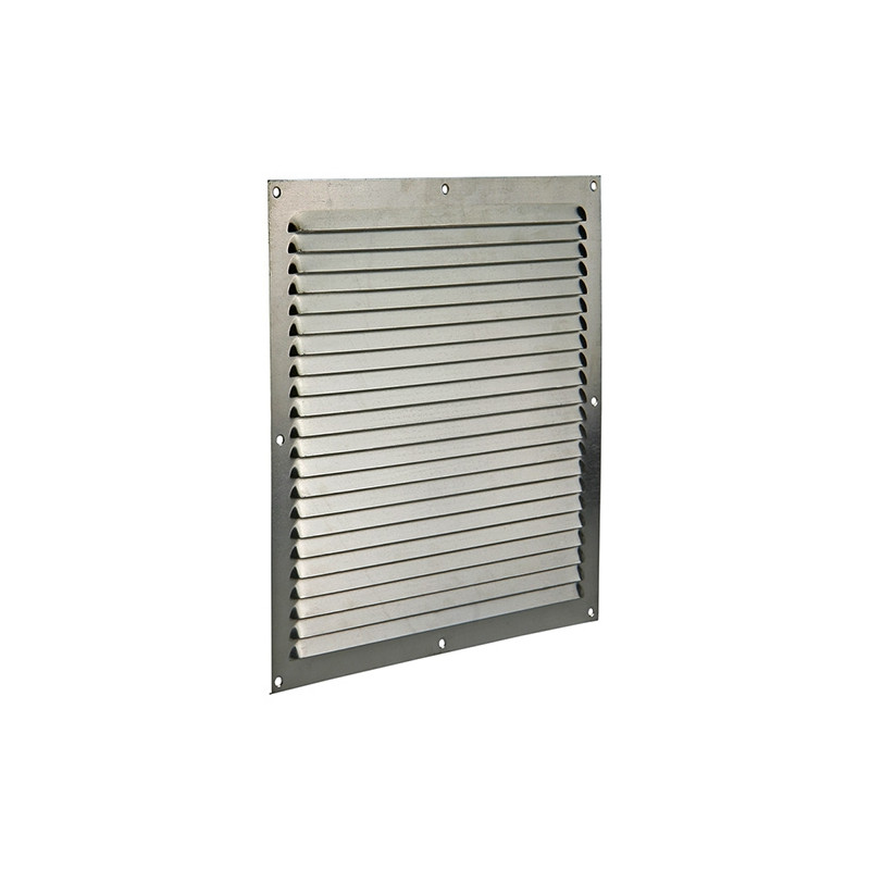 Grille estampée en aluminium grise 300 x 300 mm RENSON