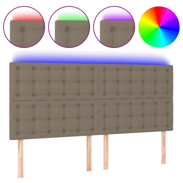 VidaXL Zagłówek do łóżka z LED taupe