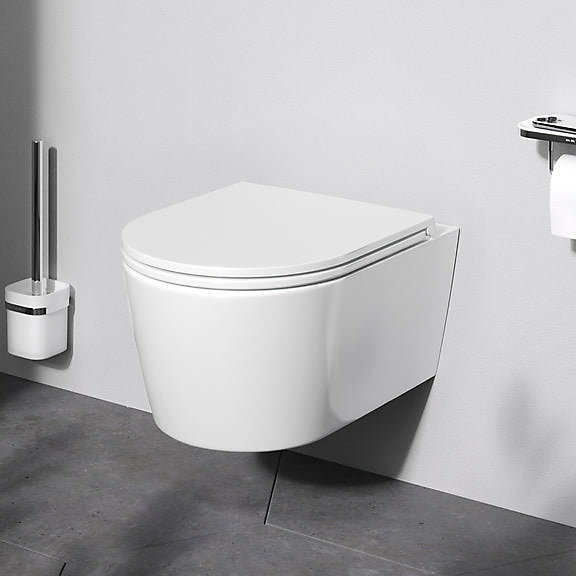 Pack WC suspendu bâti mural et cuvette Plaque Round Blanche Pack WC Bati-support AM.PM Func