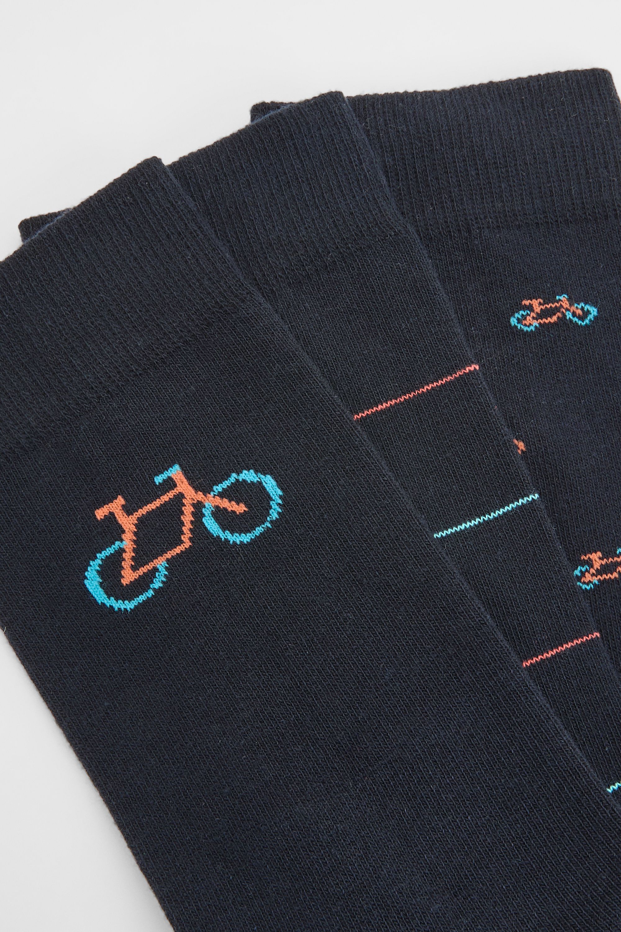 Maine Black 3 Pack Cycling Themed Socks