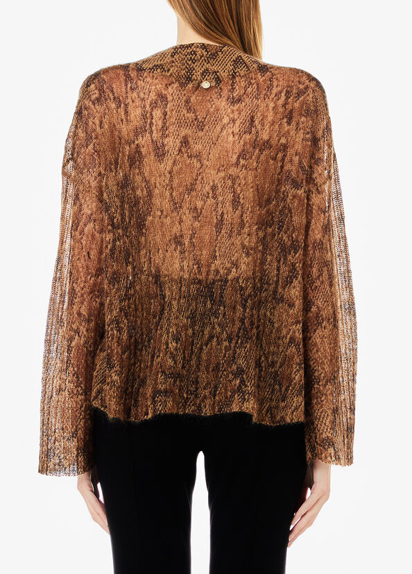 Maglia in misto lana stampata
