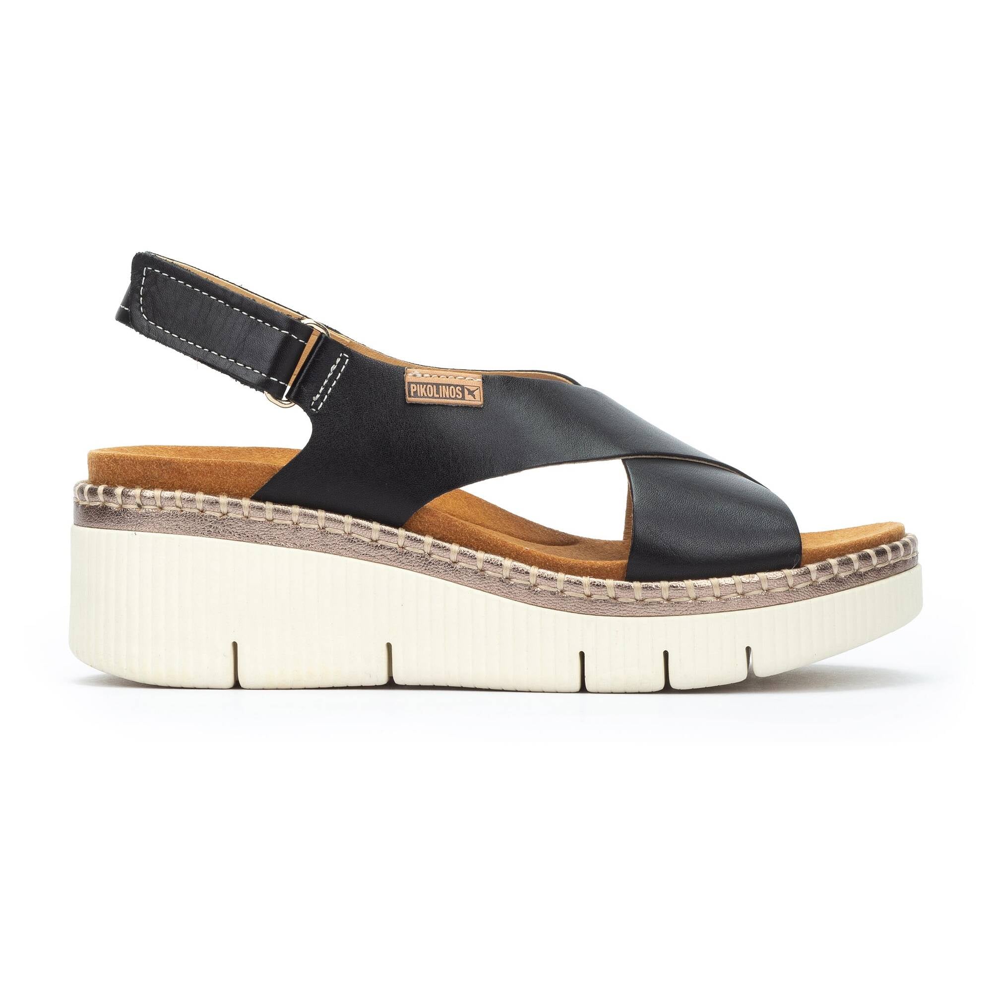 GOMERA - Sandalias con cierre adherente y cuña para mujer
