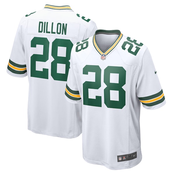 AJ Dillon Green Bay Packers Nike Game Player Jersey - White/Green