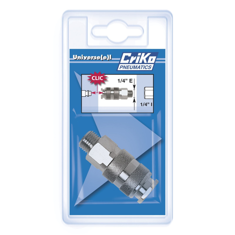 Raccord rapide universel mâle 1/4