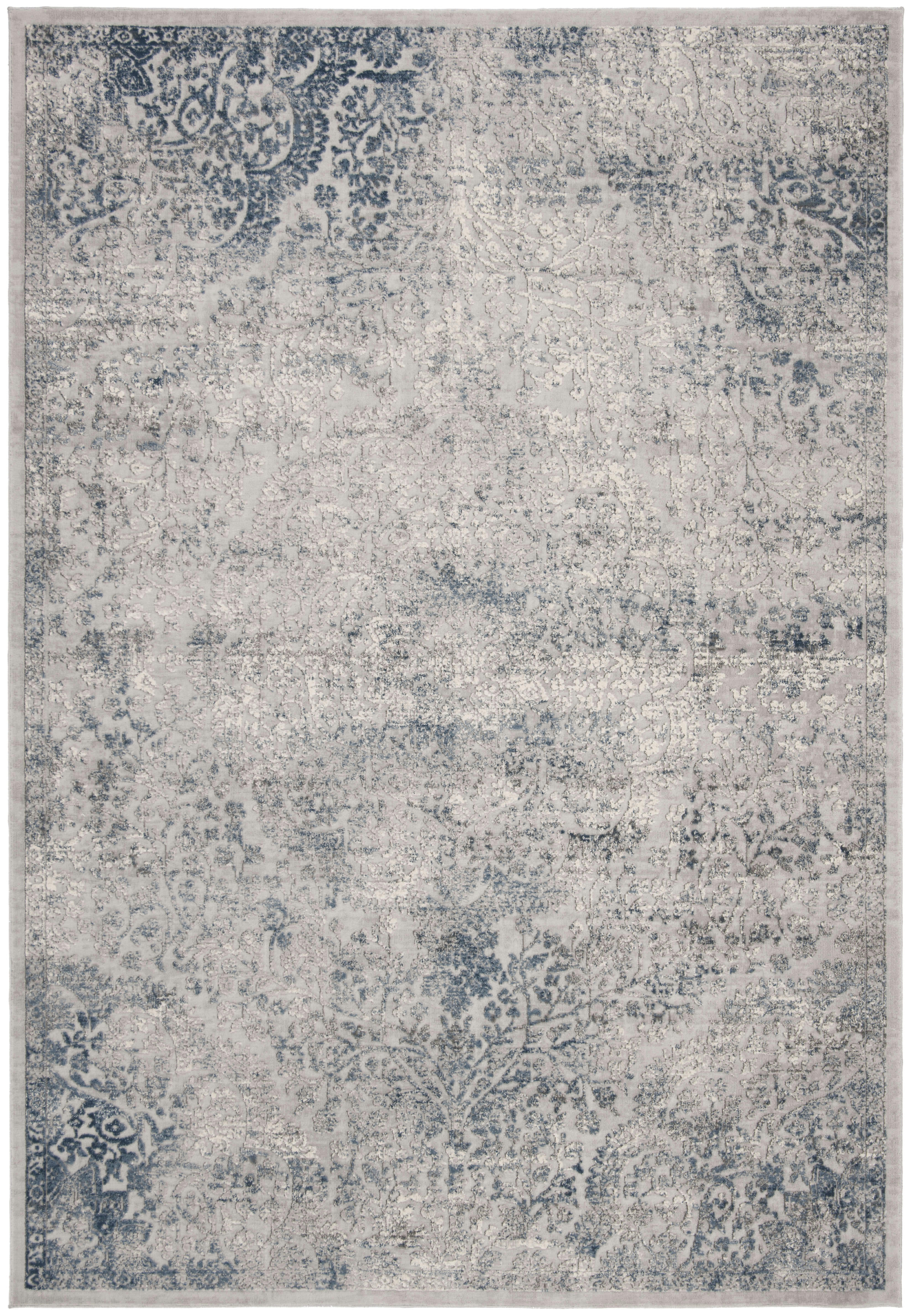 INVISTA - Tapis de salon interieur en gris & bleu, 160 x 229 cm