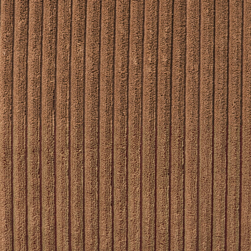 Poef rib vierkant- bruin - 38x35x35 cm