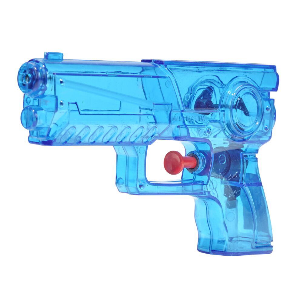 Pistolet à eau enfant plastique translucide 15x3xH9cm (plusieurs modèles)