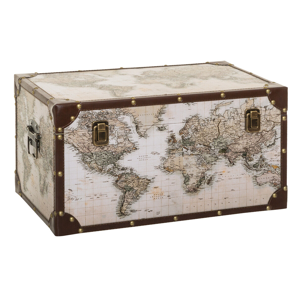 Baú decoração mundo ANZO 21x41cm