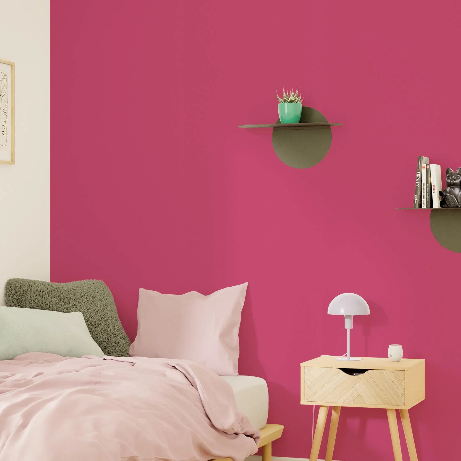 4MURS Papier peint intissé OPAL coloris rose fuchsia