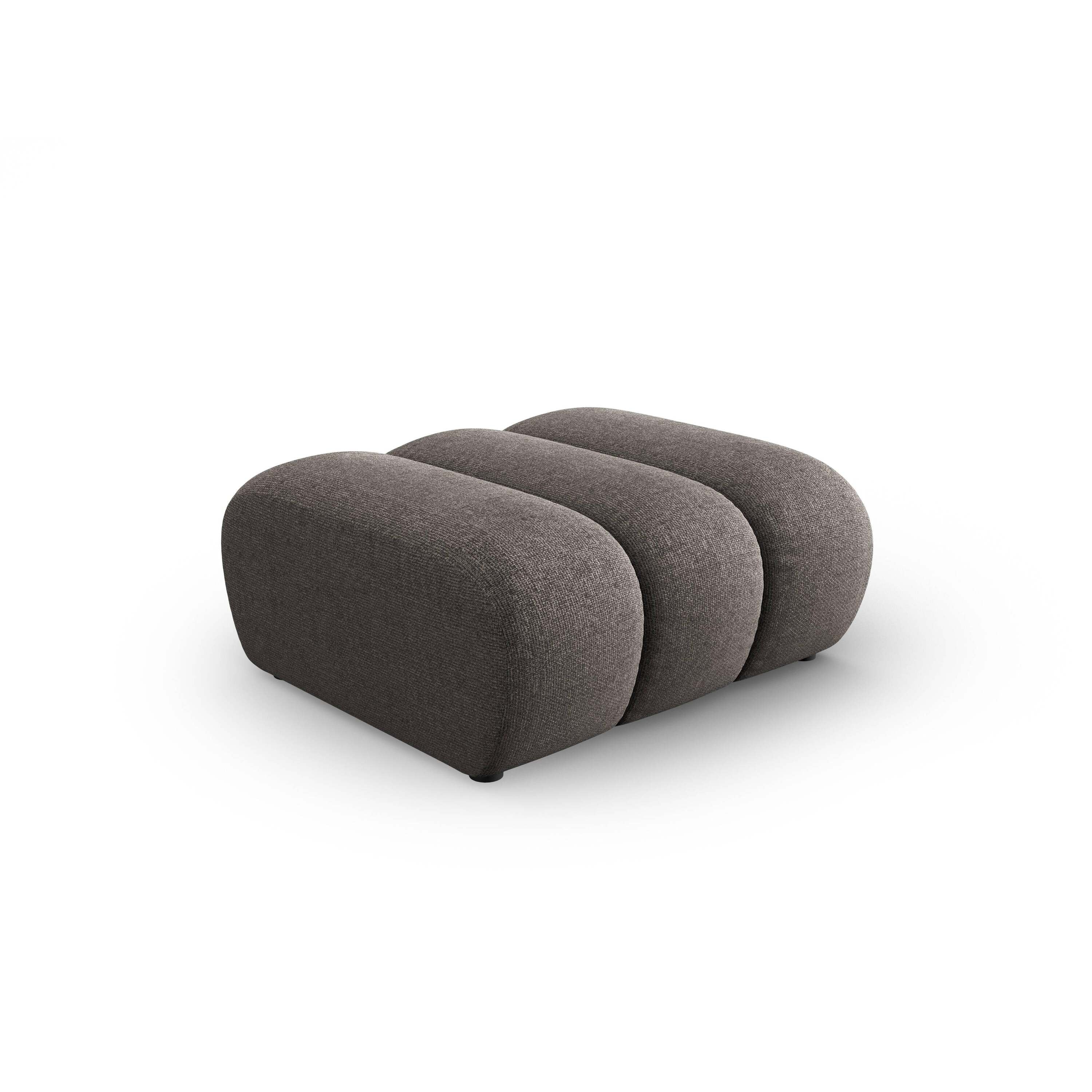 Micadoni Lupine Hocker - Chenille - Grijs