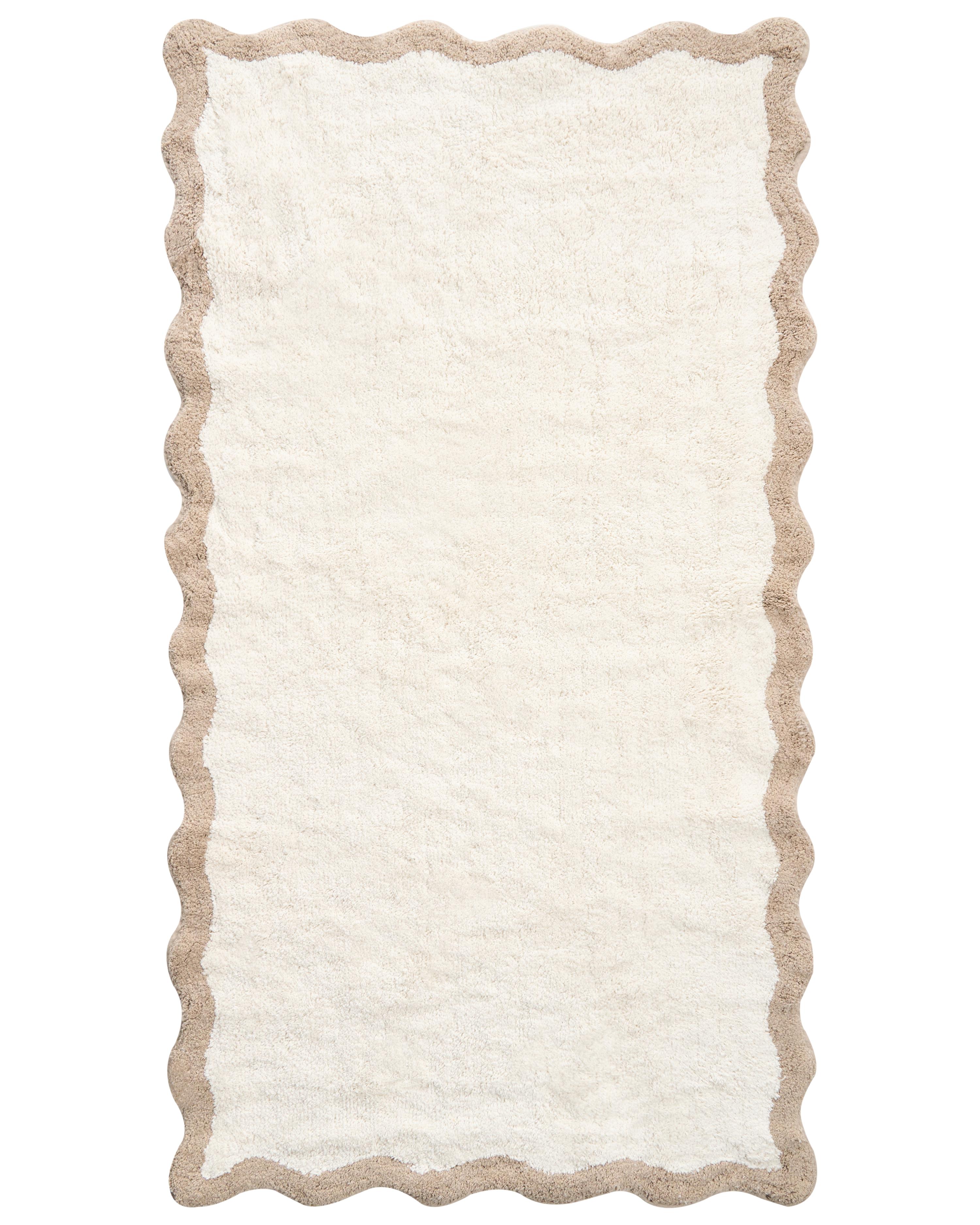 Bath Mat NANGAL Brown/ Beige 60 x 90 cm Cotton