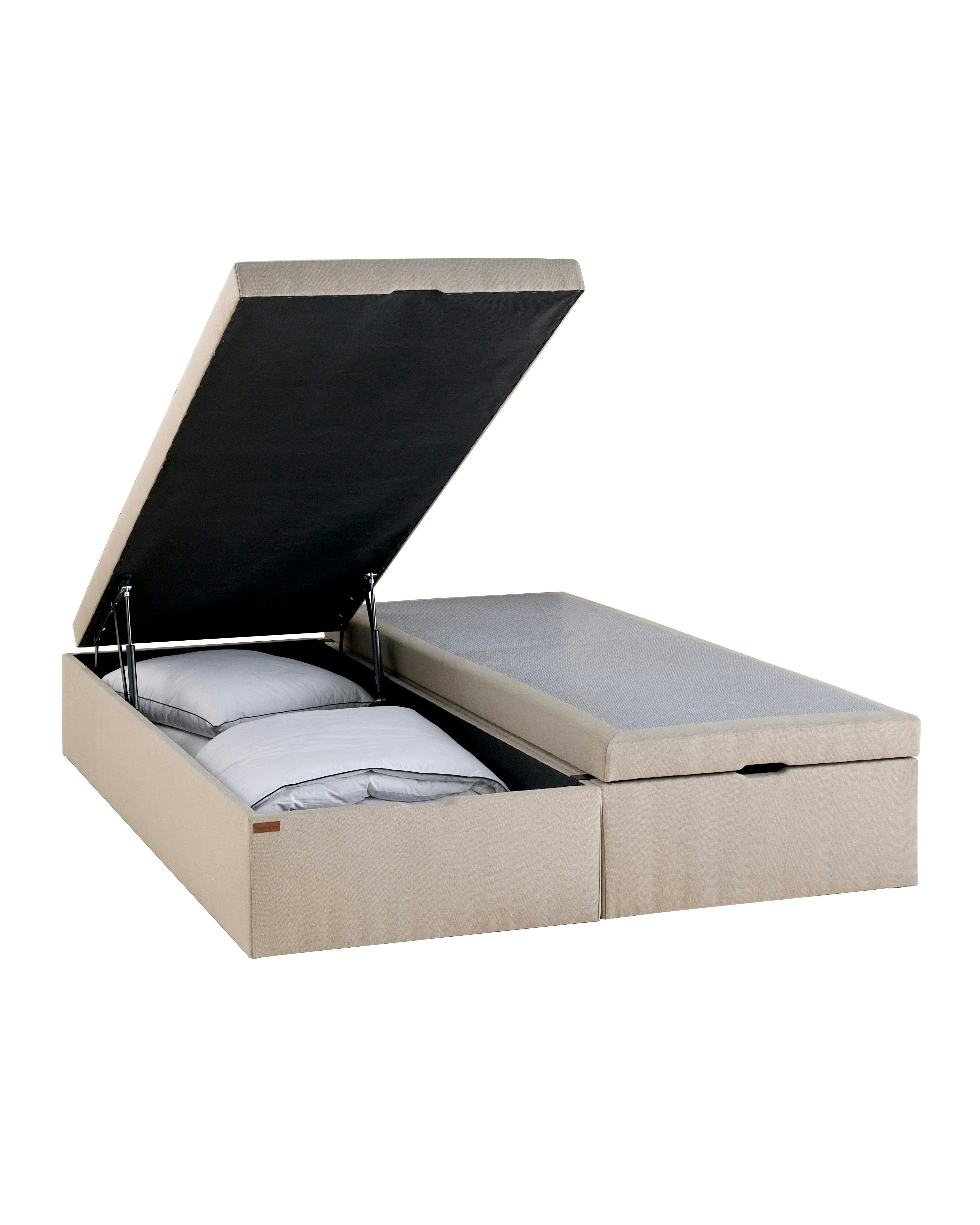 - Lit coffre Bibloc en lin 2x80cmx200cm