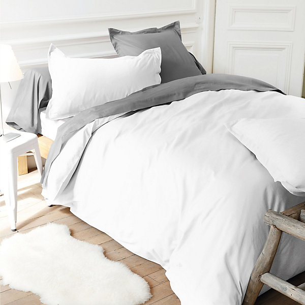 Housse de couette uni 280x240 cm coton ALTO Blanc