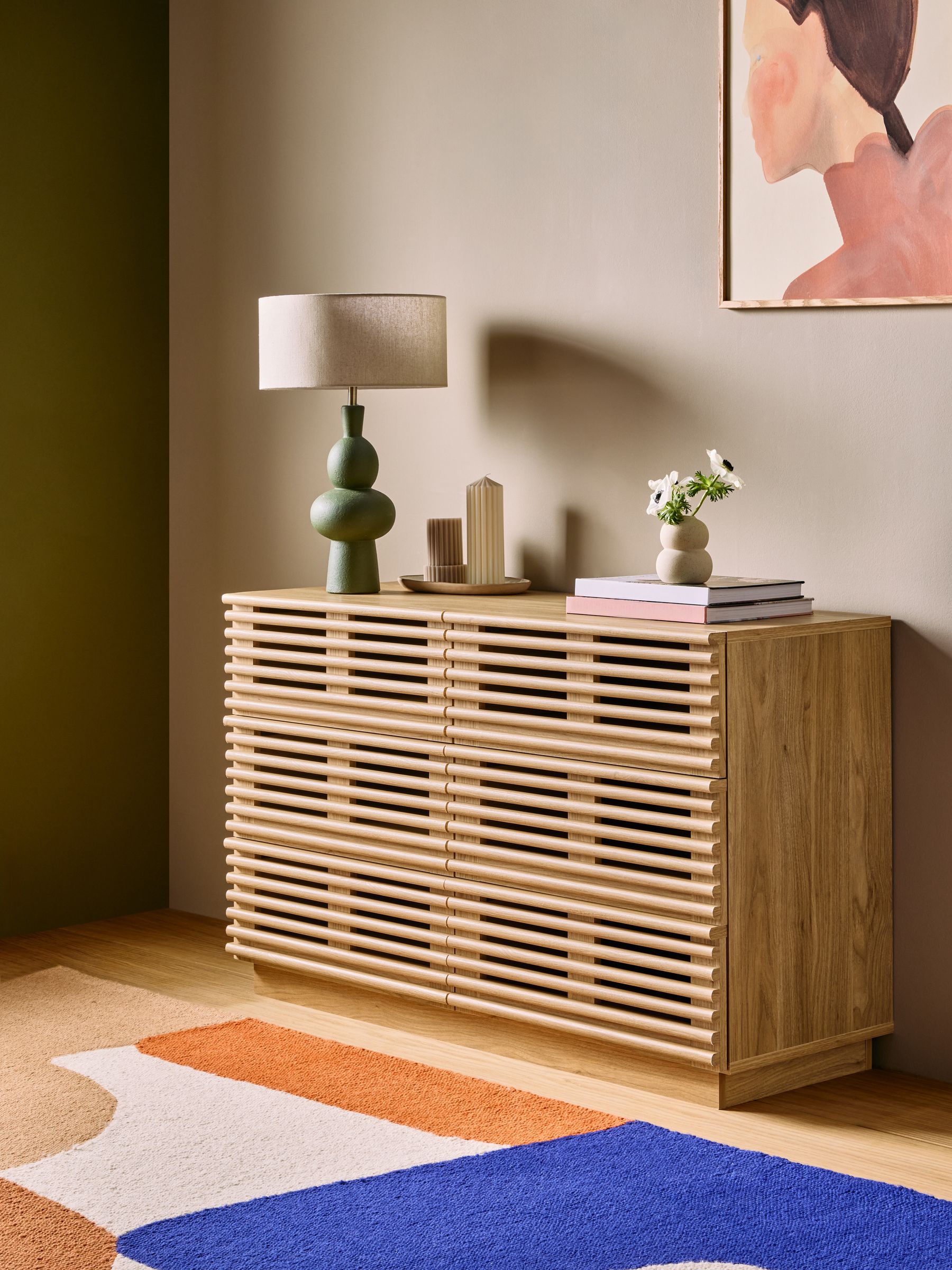 Tulma 6 Drawer Chest in Mid Oak Effect