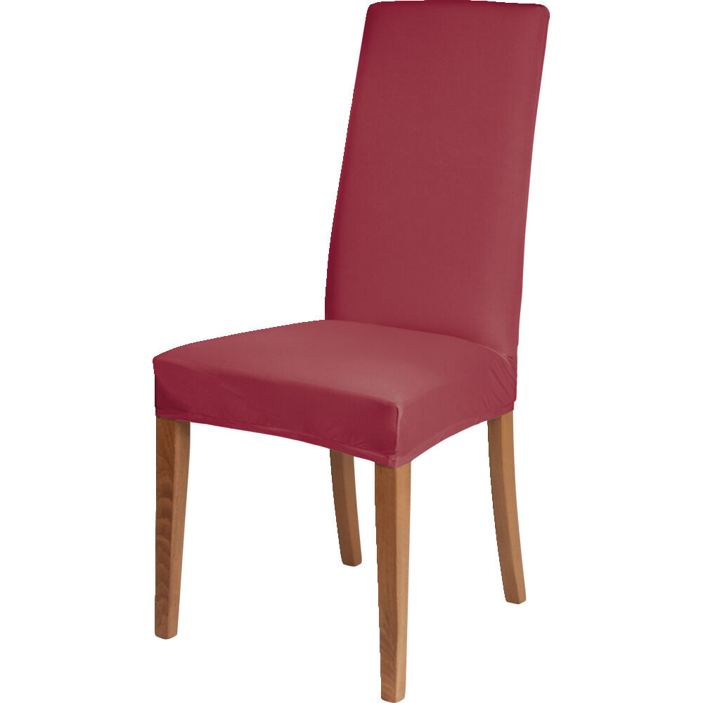 Housse de chaise extensible rouge framboise 40x40xH45cm