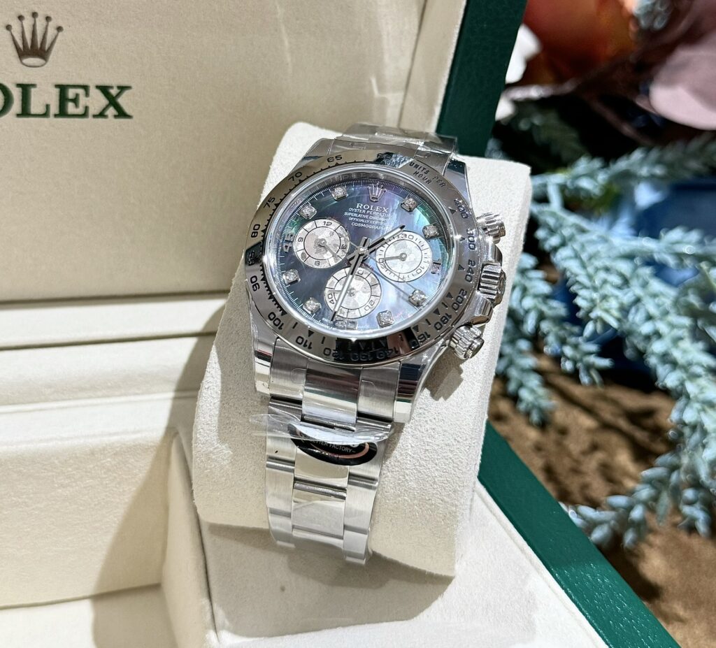 Rolex Daytona 116509 904L Steel Dark MOP Dial With Diamonds 40mm Oyster Super Clone