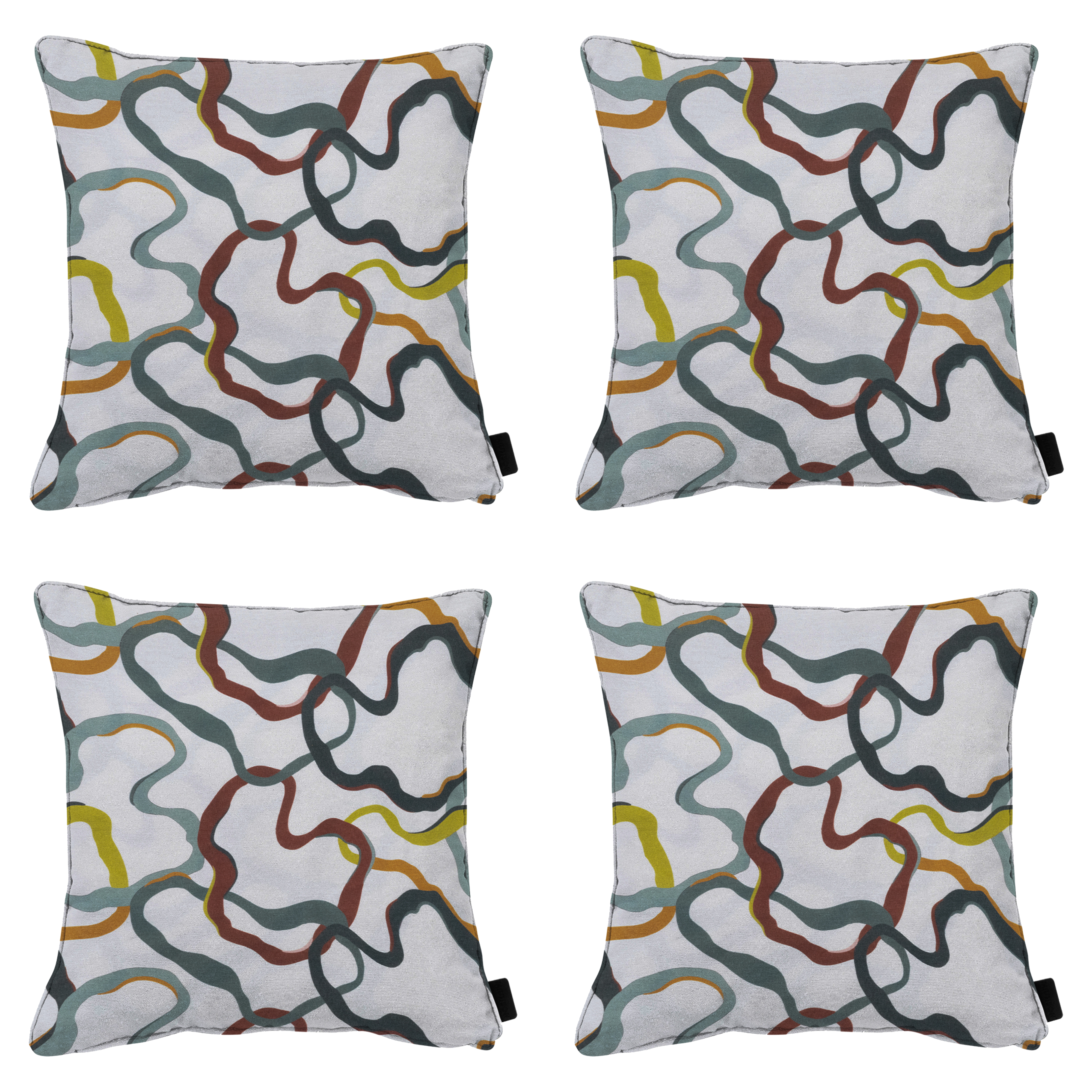 Madison sierkussen Blaze - multikleur - 50x50x10cm - set van 4