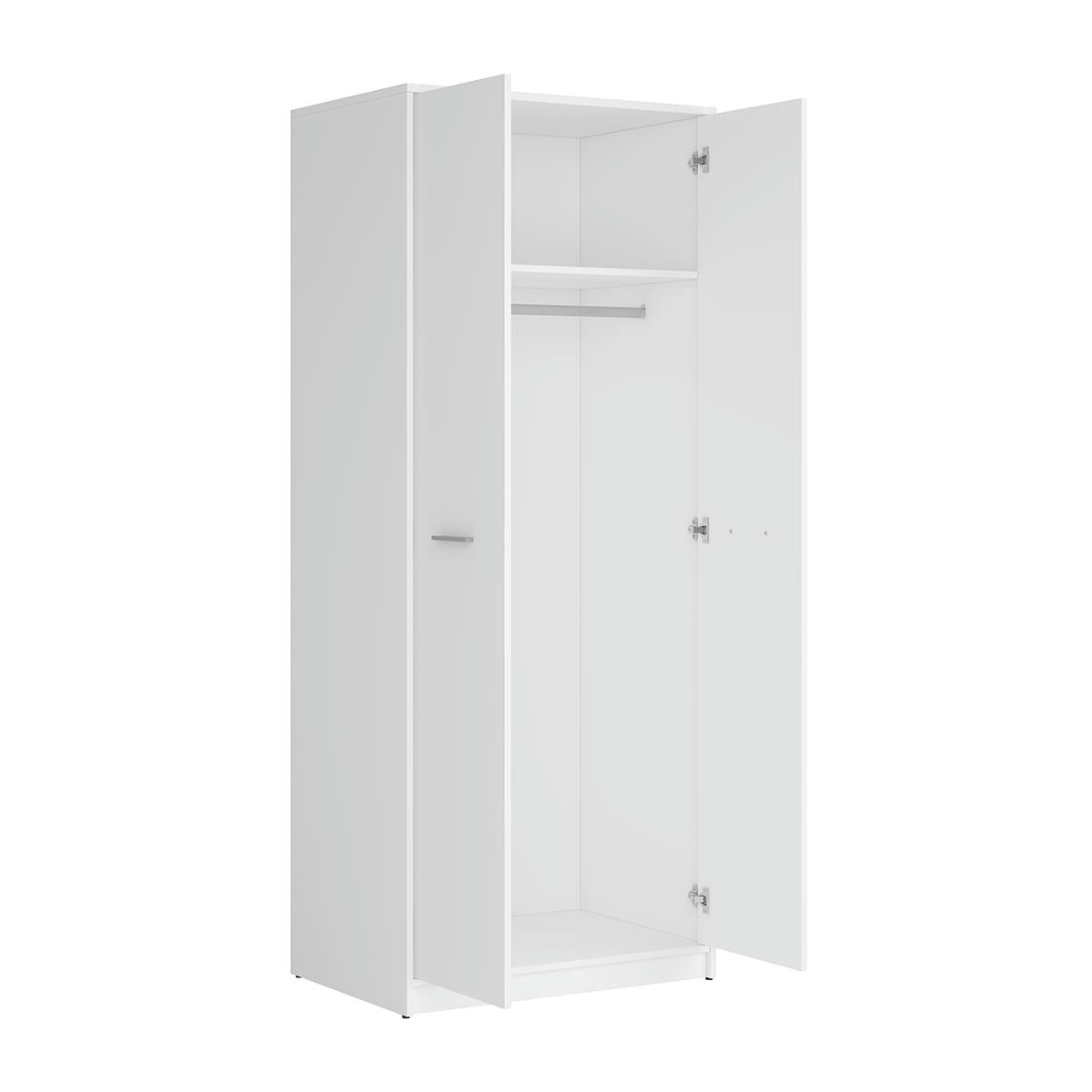 - Armoire 2 portes stratifiés blanc