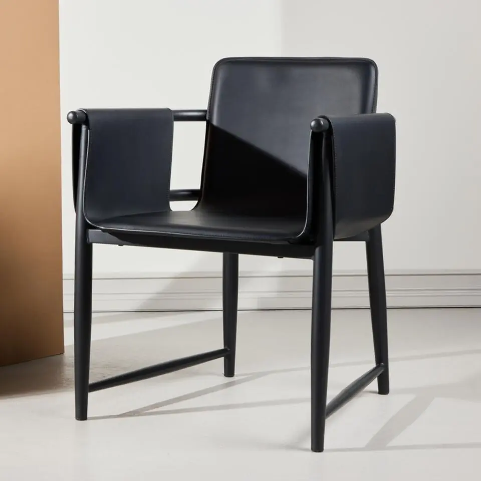 Fauteuil Zwart Metaal - 61x60x78cm - Bj&auml;re