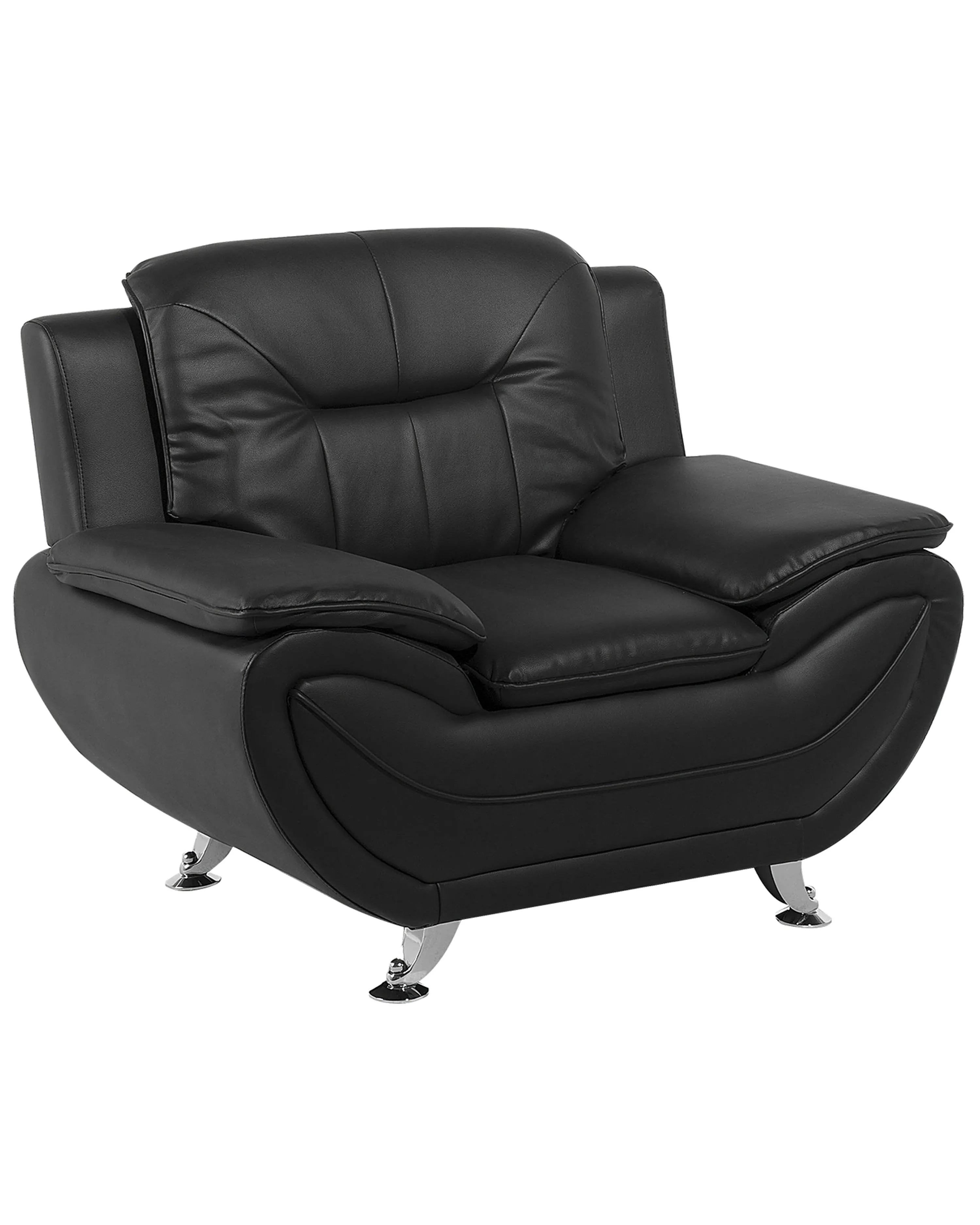 Armchair LEIRA II Faux Leather Black