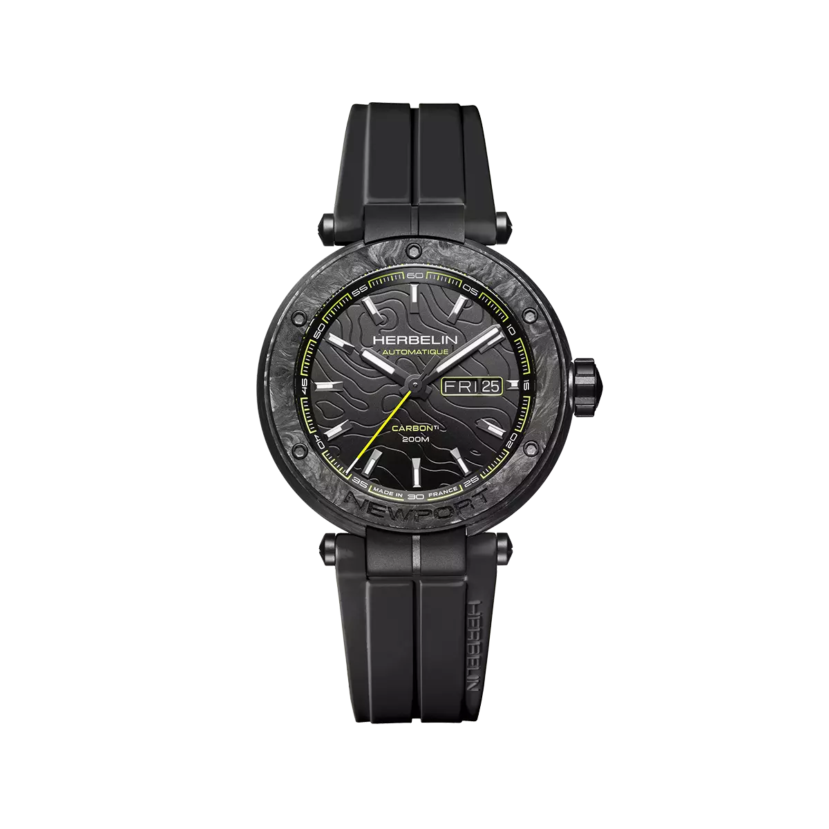 NEWPORT – CARBONE TITANE AUTOMATIQUE – NOIR