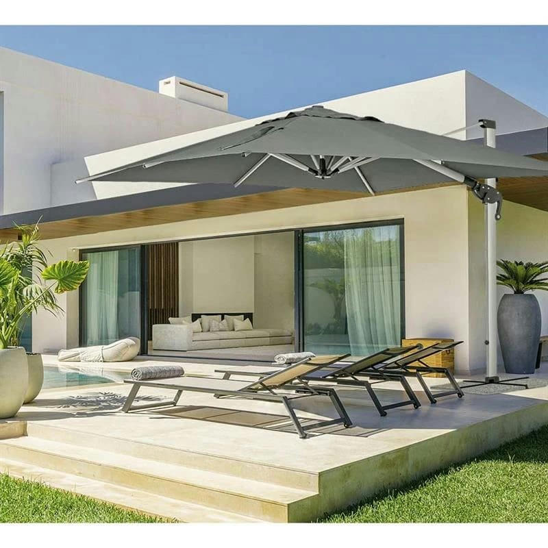 ROMA - Parasol de jardin 4x4 avec bras latéral