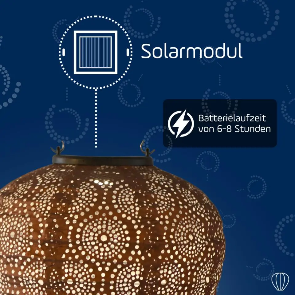 LUMIZ Solar Lampion Occult Balloon - 20 cm - Koper