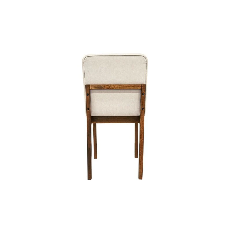 5pc Dining Room Set Dining Table 4x Chairs Fabric Chair Seat Kitchen Breakfast Rubberwood Veneer Unique Design