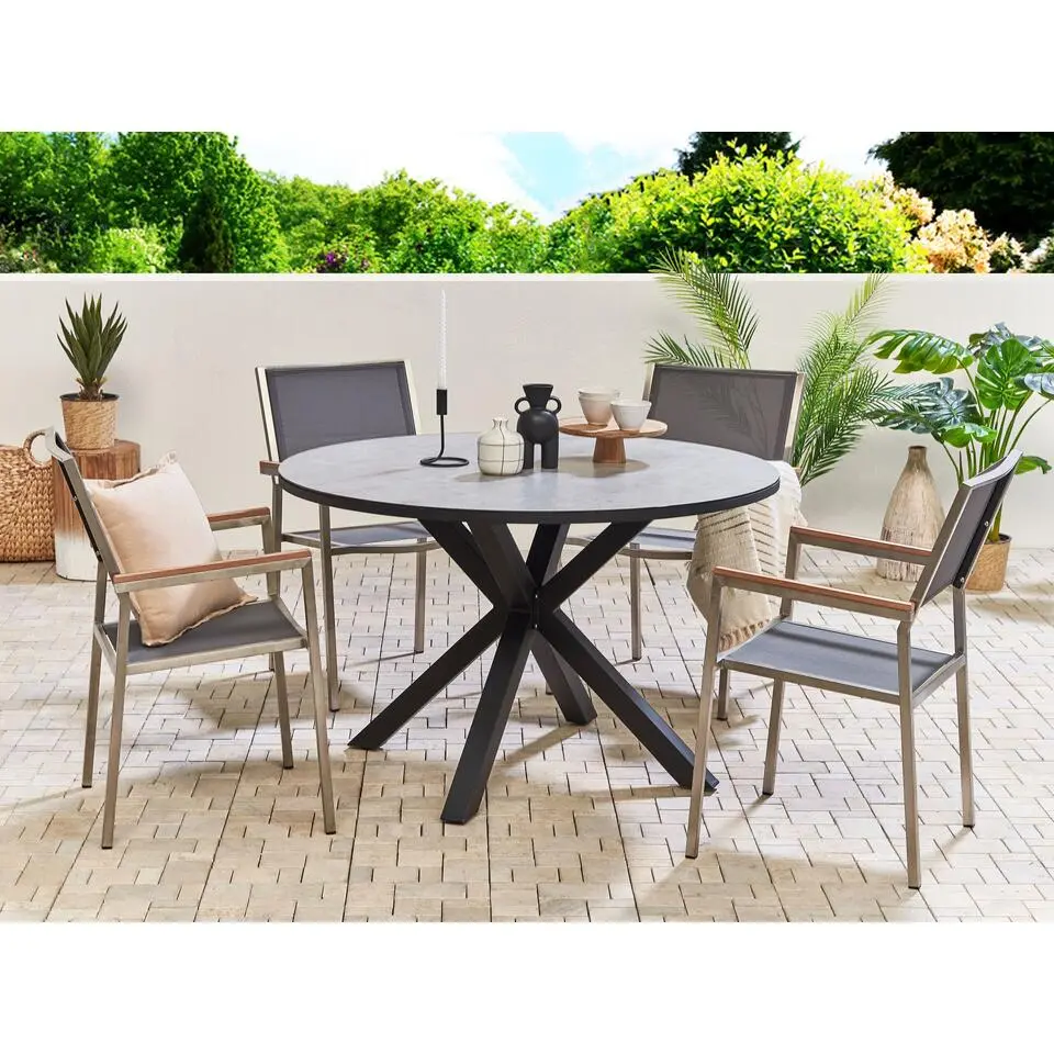 MALETTO - Tuintafel - Grijs - 120 x 120 cm - Aluminium