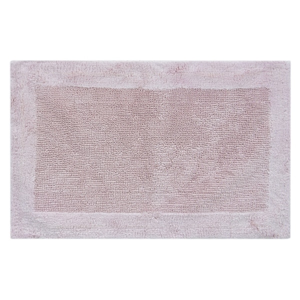 Egyptian Cotton Outside Border Bath Rug - Blush