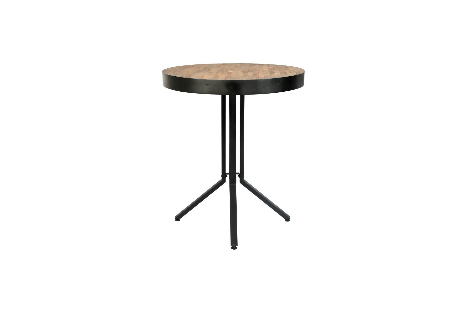 MAZE - Table de comptoir ronde en bois beige