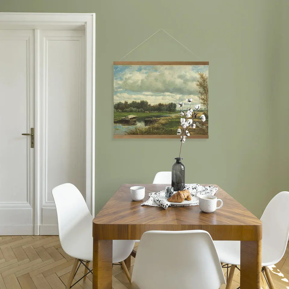 Hangende Poster Linnen Hollands Landschap 60x80cm