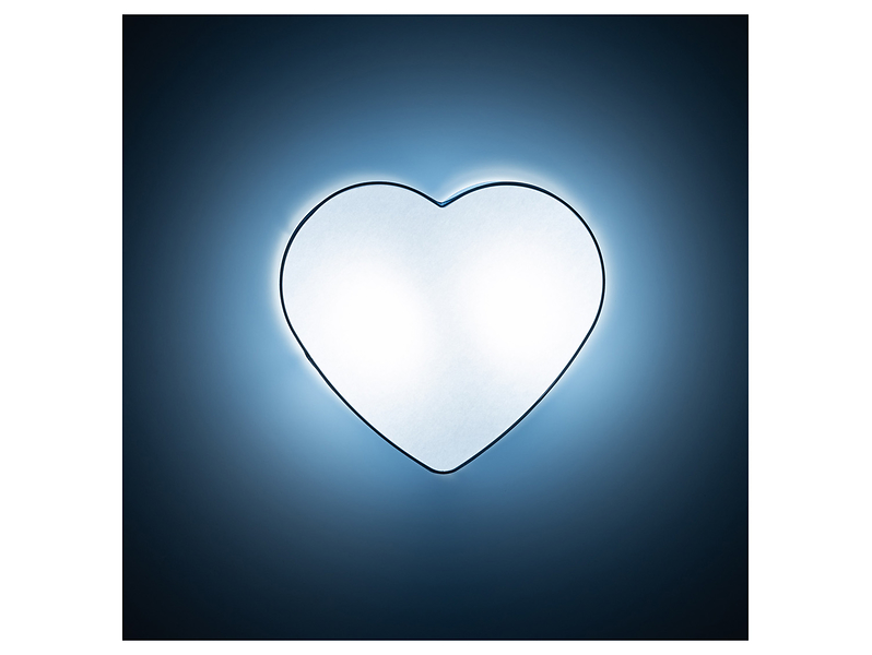 Lampa dziecięca Heart 2-punktowa tkaninowa niebieska