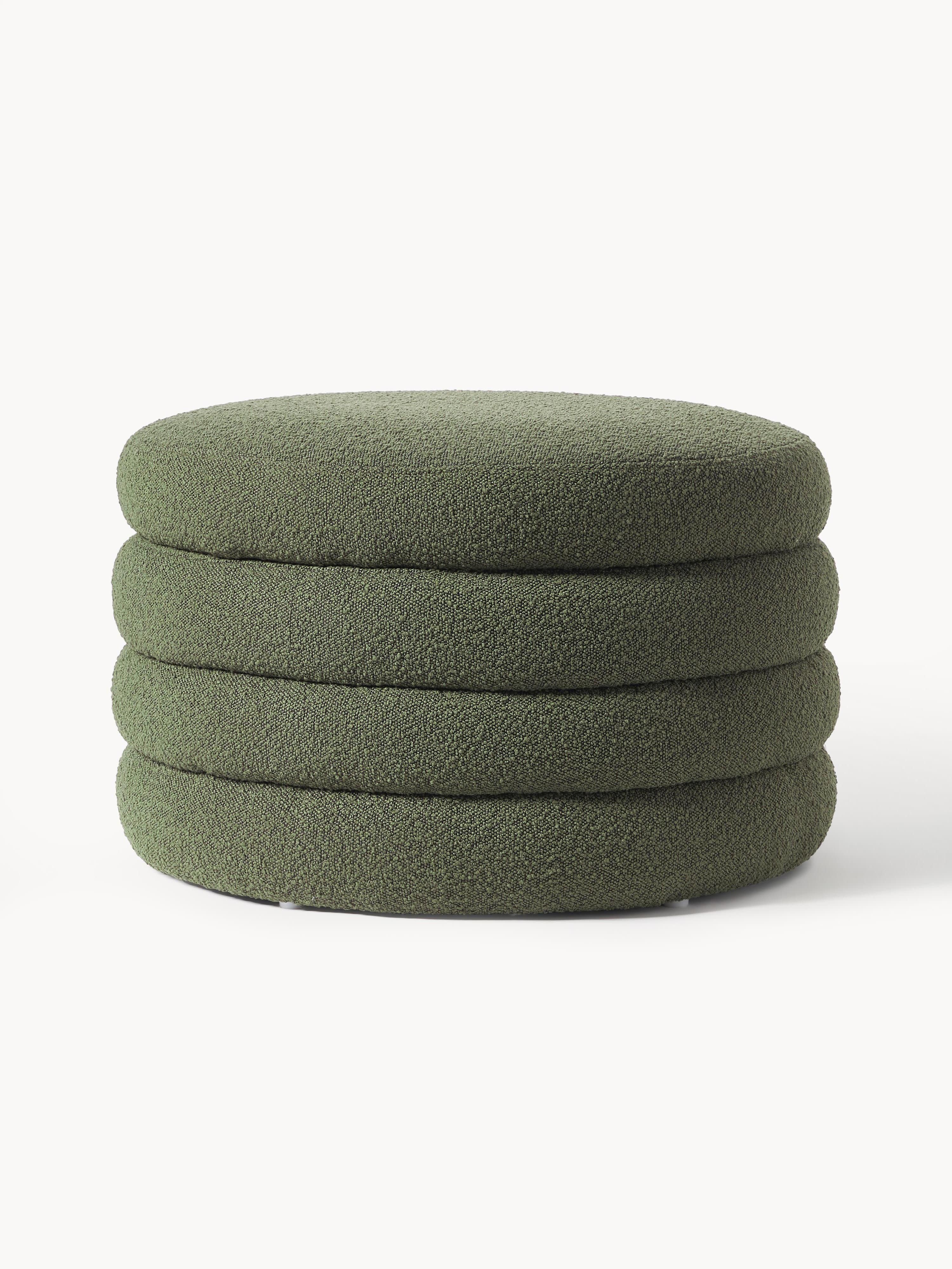 XL Bouclé-Polsterhocker Alto mit Stauraum