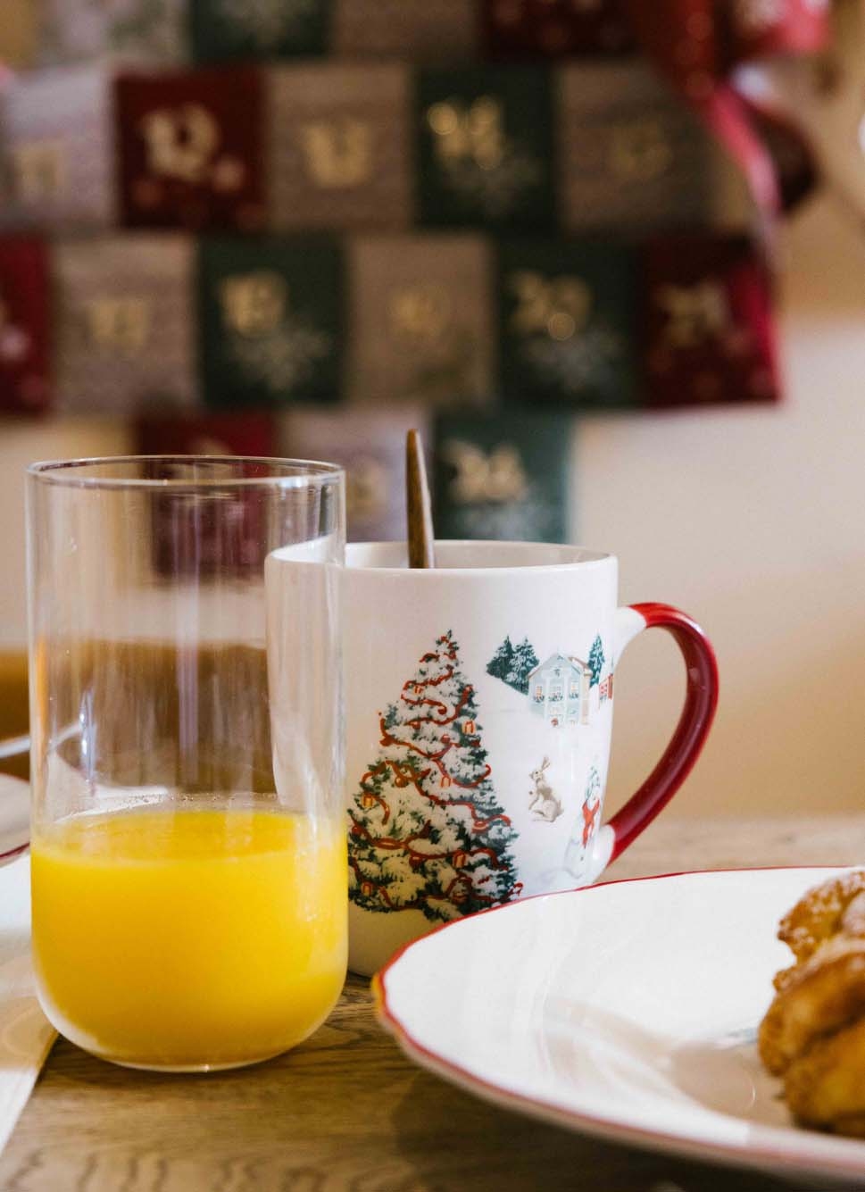 COFFRET 2 MUGS EN PORCELAINE WINTER ROUGE