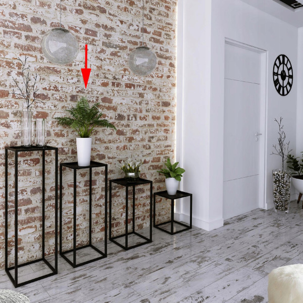 Nowoczesny Stojak Na Kwiaty 30x30x78 Loft Salon Czarny