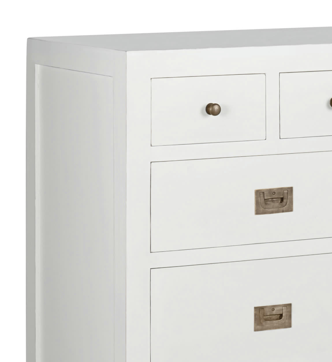 EVEREST - Commode en bois de mindi blanc L110