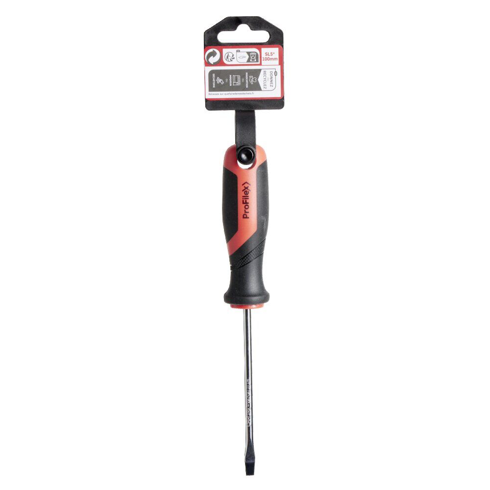 Tournevis plat 5mm rouge