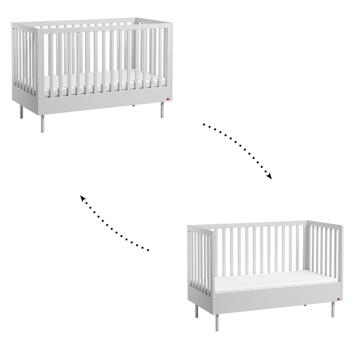 CUTE - Lit évolutif 70x140 blanc