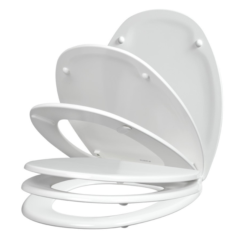Abattant de toilette Serenity 2 en bois compressé blanc ALLIBERT