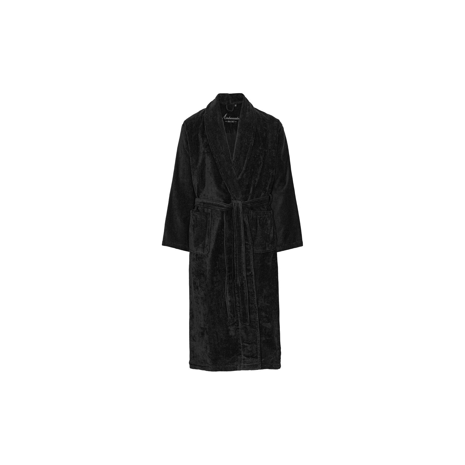 Kattegat Bathrobes, black solid