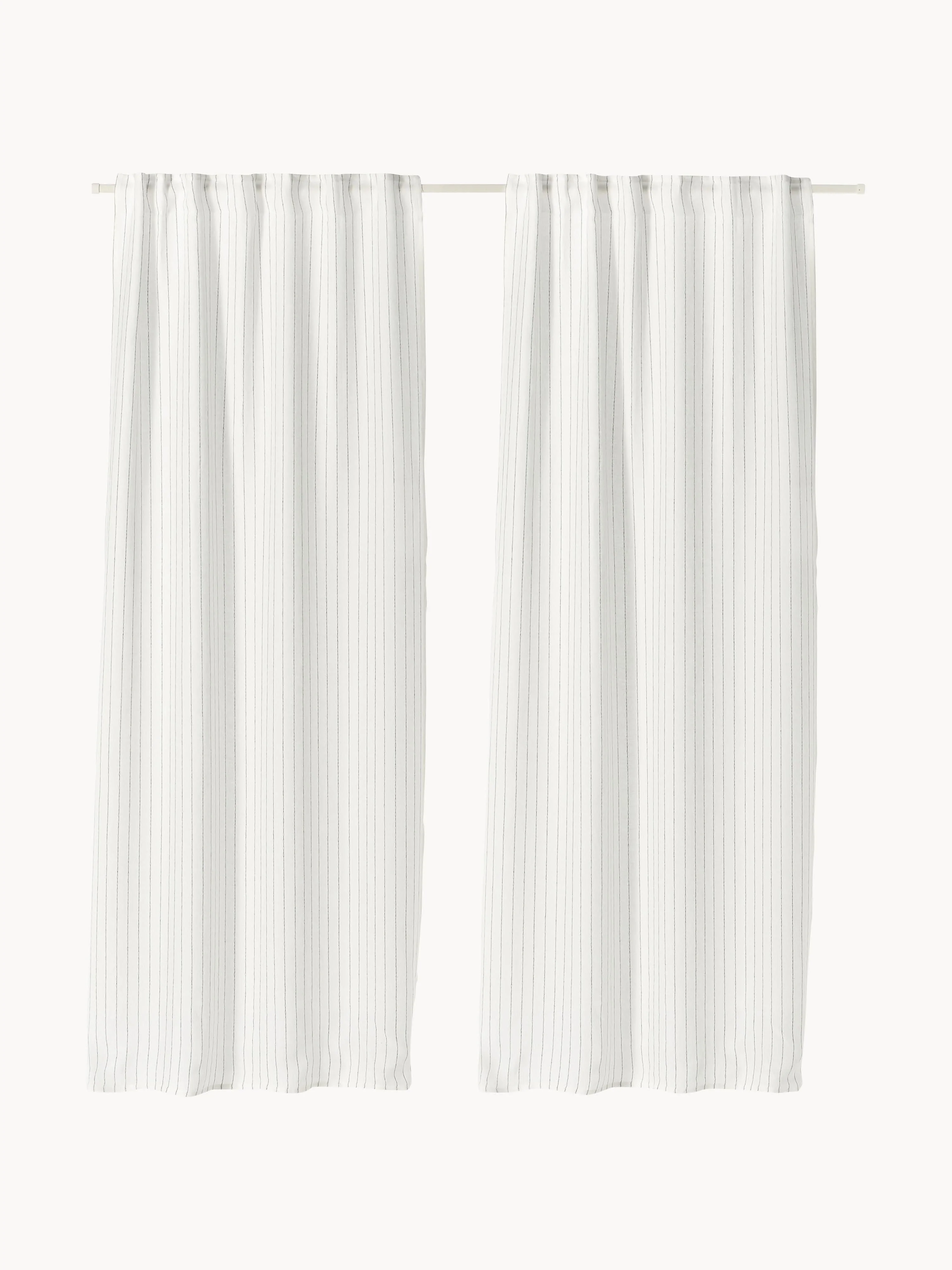 Halbtransparente Multiband-Gardinen Birch, 2er-Set