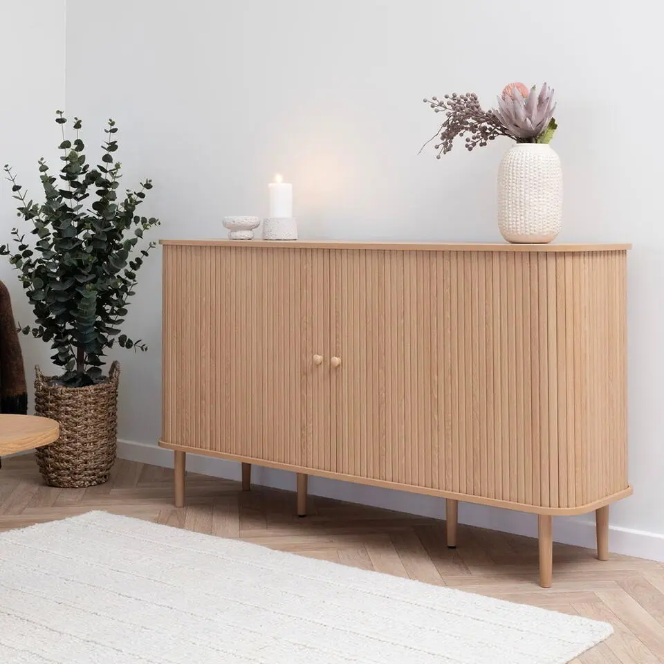 Dressoir Naturel - 140x40x79cm - 2 Deurs - Nikko