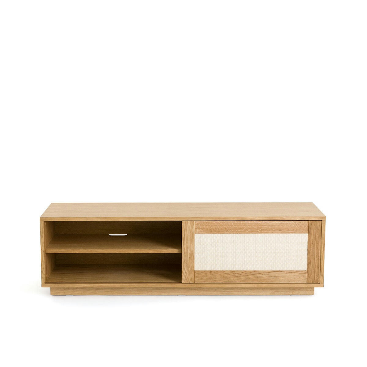 Meuble TV chêne et porte cannage, Palano